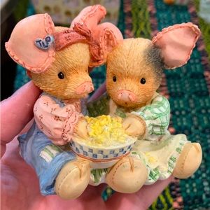 Vintage 1994 This Little Piggy Figurine. “Never A Boar With You.”